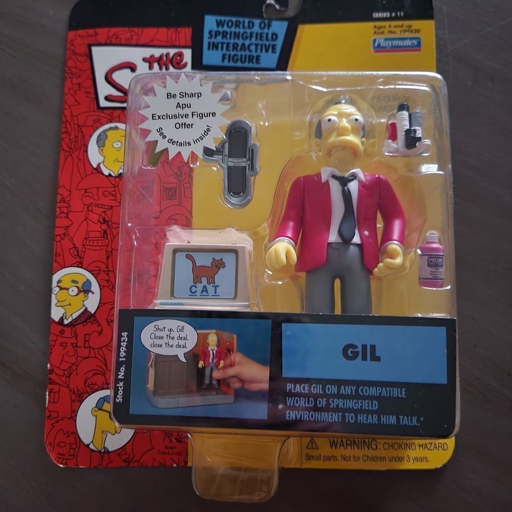 The Simpsons World of Springfield Gil Figurine New Sealed